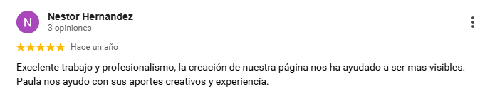 testimonios paula web diseño web para pymes y automatización con IA para tu negocio